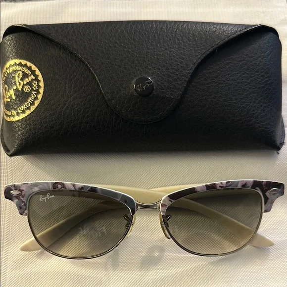 Ray-Ban | Accessories | Rayban Black And Cream Aviator  display picture 2